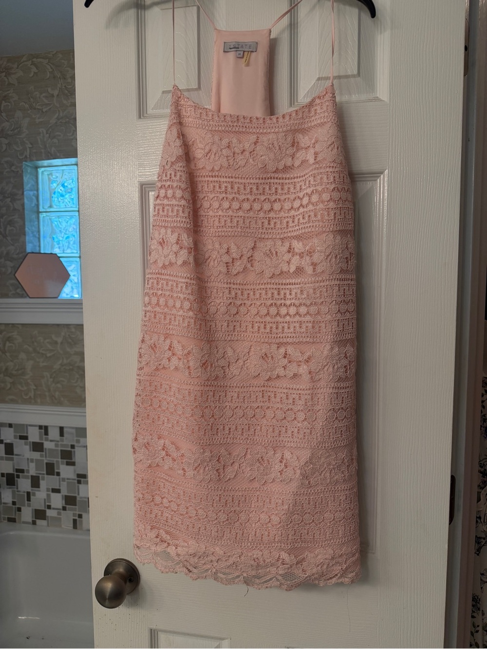 1. State Blush Pink Lace Slip Dress